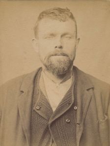 Auvin. Henri. 37 ans, né à St-Meme (Charente-Inférieure). Chaudronnier. Anarchiste. 1/3/94., 1894. Creator: Alphonse Bertillon