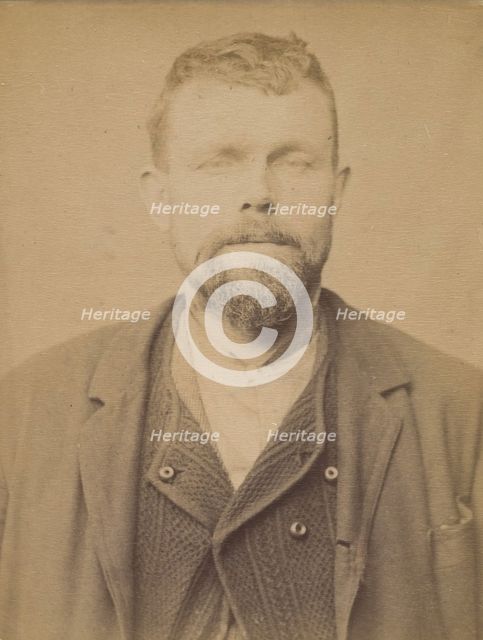 Auvin. Henri. 37 ans, né à St-Meme (Charente-Inférieure). Chaudronnier. Anarchiste. 1/3/94., 1894. Creator: Alphonse Bertillon.
