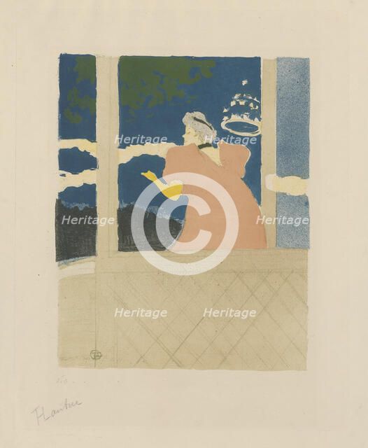 Aux Ambassadeurs. Chanteuse au Café-Concert, 1894. Creator: Toulouse-Lautrec, Henri, de (1864-1901).