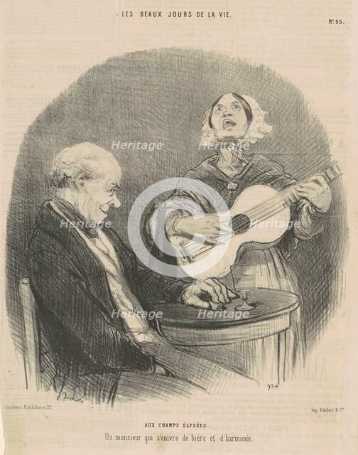 Aux Champs-Elysées, 19th century. Creator: Honore Daumier.