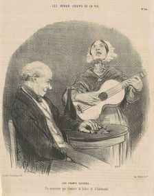 Aux Champs-Elysées, 19th century. Creator: Honore Daumier