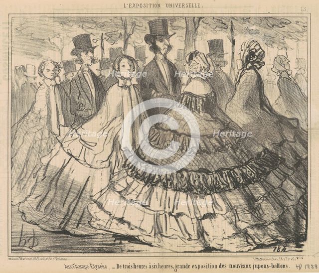 Aux Champs-Elysées...19th century.  Creator: Honore Daumier.
