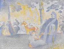 Aux Champs-Élysées (On the Champs-Élysées), 1898. Creators: Henri-Edmond Cross, Auguste Clot