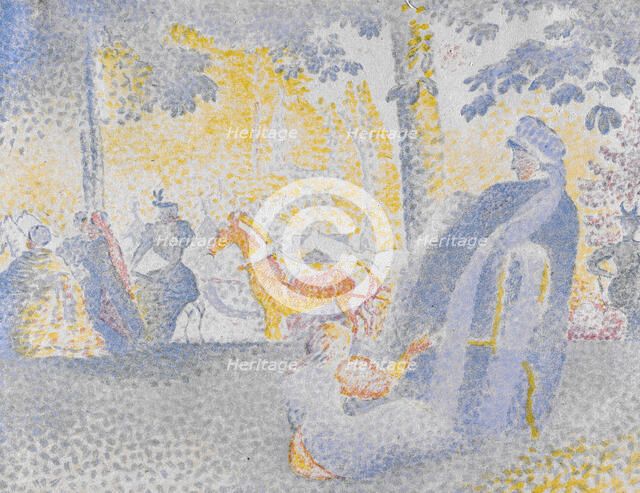 Aux Champs-Élysées (On the Champs-Élysées), 1898. Creators: Henri-Edmond Cross, Auguste Clot.