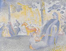Aux Champs-Élysées (On the Champs-Élysées), 1898. Creators: Henri-Edmond Cross, Auguste Clot