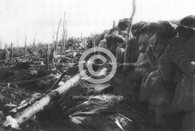 'Aux Eparges; Apres l'enlevement d'assaut d'une tranchee allemande avoisinant le..., 1915 (1924). Creator: Unknown.
