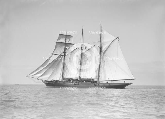 Auxiliary sailing ship 'Garina' under sail, 1911. Creator: Kirk & Sons of Cowes.