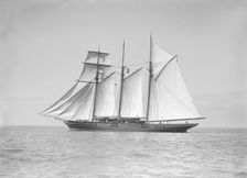 Auxiliary sailing ship Garina under sail, 1911. Creator: Kirk & Sons of Cowes