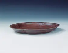 Aubergine glazed kinrande dish, Jiajing period, Ming dynasty, China, 1522-1566. Creator: Unknown