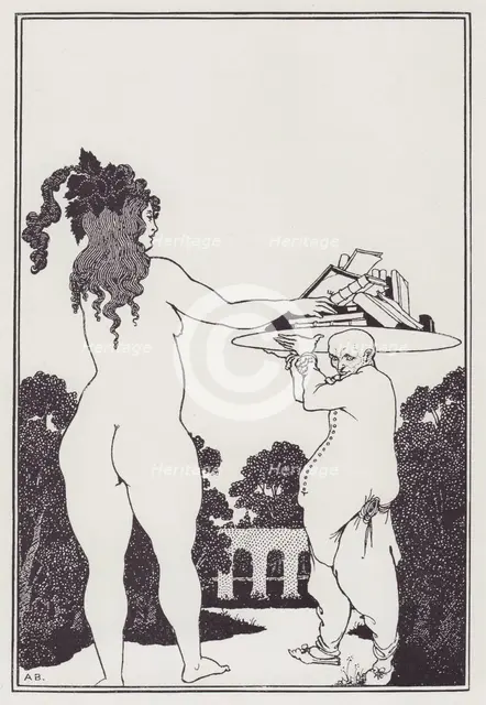 Aubrey Beardsley's Book-Plate, 1897. Creator: Aubrey Beardsley.