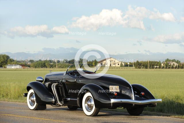 Auburn 852 SC Speedster 1936. Artist: Simon Clay.