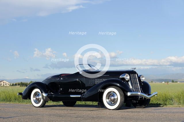 Auburn 852 SC Speedster 1936. Artist: Simon Clay.