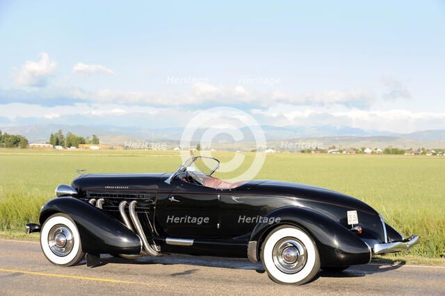 Auburn 852 SC Speedster 1936. Artist: Simon Clay.