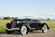 Auburn 852 SC Speedster 1936. Artist: Simon Clay