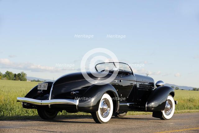 Auburn 852 SC Speedster 1936. Artist: Simon Clay.