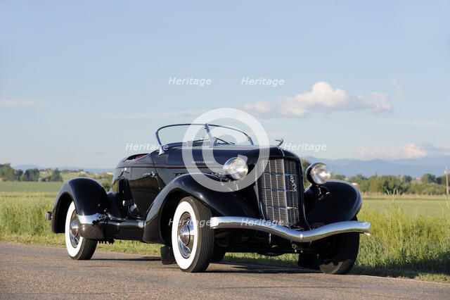 Auburn 852 SC Speedster 1936. Artist: Simon Clay.