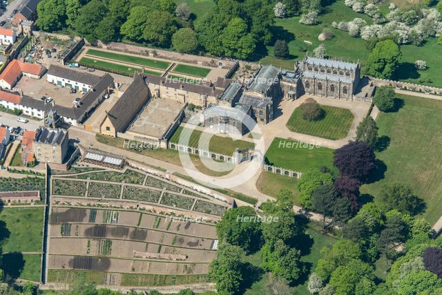 Auckland Castle, the official residence of the Bishop of Durham, County Durham, 2025. Creator: Robyn Andrews.