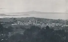 Auckland Harbour 1924. Artist: Valentine & Sons