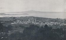 Auckland Harbour 1924. Artist: Valentine & Sons