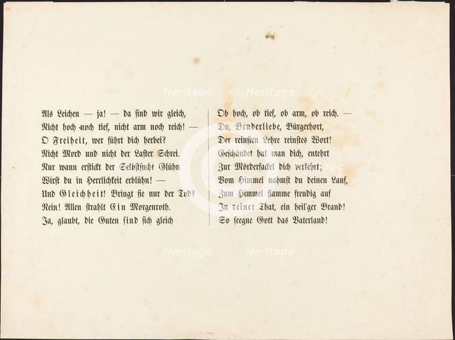 Auch ein Todtentanz: Text Page, 1849. Creator: Alfred Rethel.