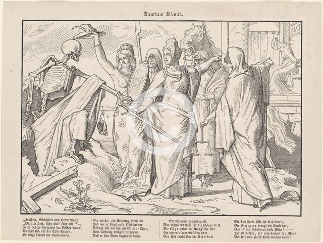 Auch ein Todtentanz I, 1849. Creator: Alfred Rethel.