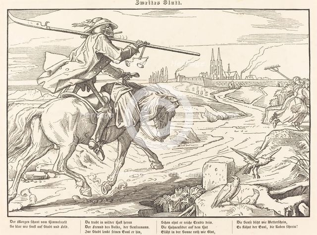 Auch ein Todtentanz II, 1849. Creator: Alfred Rethel.