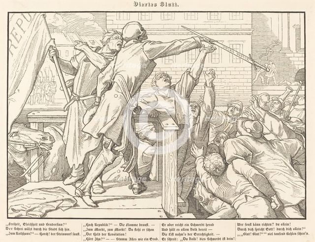 Auch ein Todtentanz IV, 1849. Creator: Alfred Rethel.