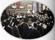 Auction in progress at Phillips auctioneers, London, c1901 (1901)