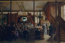 Auction Sale in Clinton Hall, New York, 1876, 1876. Creator: Ignacio de León Escosura