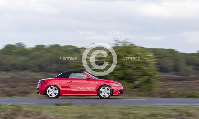 Audi TT cabriolet driving in New Forest. Creator: Unknown.
