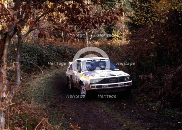 Audi Quattro Sport of Michele Mouton and Fabrizia Pons, RAC Rally, 1984. Creator: Unknown.