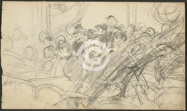 Audience at a Parisian Theatre I, c.1885. Creator: Giovanni Boldini.