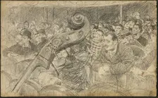 Audience at a Parisian Theatre II, c.1885. Creator: Giovanni Boldini