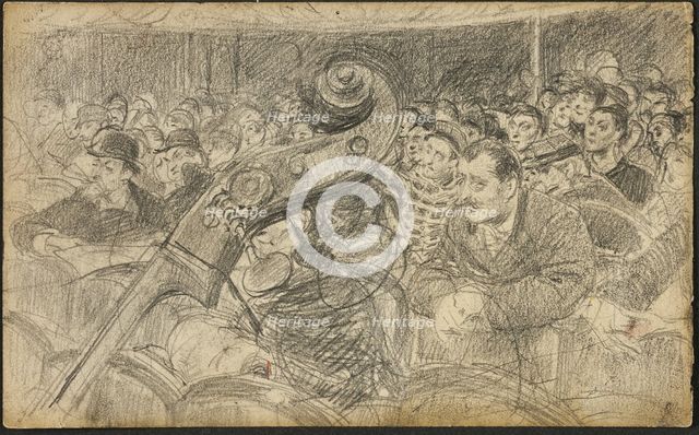Audience at a Parisian Theatre II, c.1885. Creator: Giovanni Boldini.