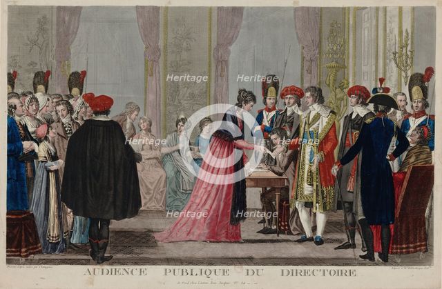 Audience publique du Directoire , ca 1797. Creator: Chataignier, Alexis (1772-1817).