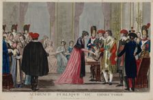 Audience publique du Directoire , ca 1797. Creator: Chataignier, Alexis (1772-1817)