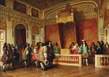 Audience with the French King Louis XIV.. Creator: Zimmermann, Reinhard Sebastian (1815-1893)