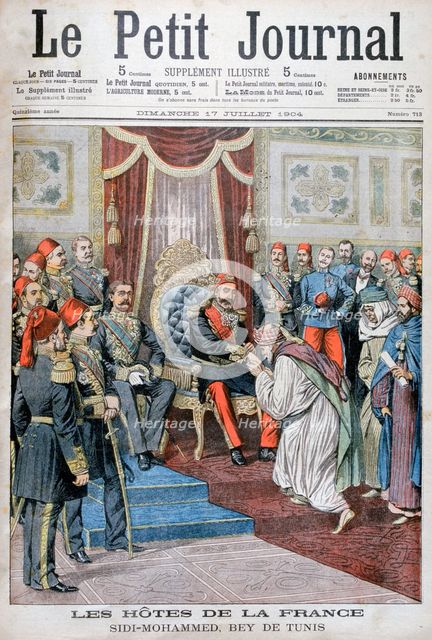 Audience with Muhammad IV al-Hadi, the Bey of Tunis, 1904. Artist: Unknown