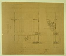 Auditorium Building, Chicago, Illinois, Ornamental Plaster Work, Pilaster Details, c. 1887. Creator: Adler & Sullivan