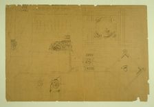Auditorium Building, Chicago, Illinois, Plaster Details for Balcony, c. 1887. Creator: Adler & Sullivan