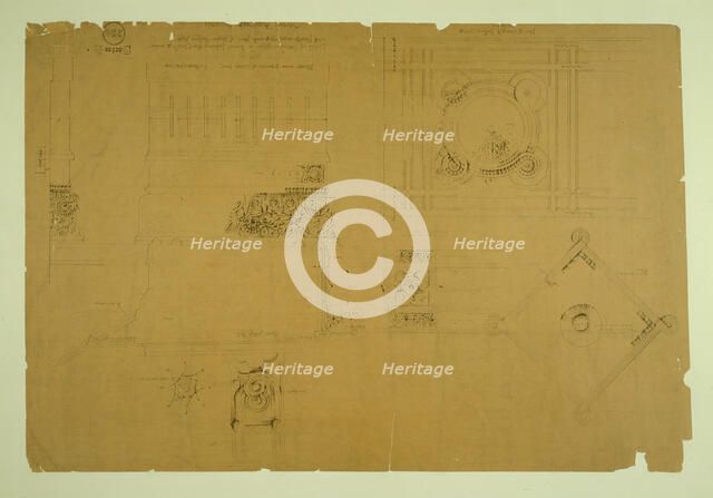 Auditorium Building, Chicago, Illinois, Plaster Details for Balcony, c. 1887. Creator: Adler & Sullivan.