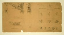 Auditorium Building, Chicago, Illinois, Plaster Details for Gallery, c. 1887. Creator: Adler & Sullivan