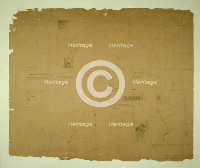 Auditorium Building, Chicago, Illinois, Plaster Details for Retiring Rooms, c. 1887. Creator: Adler & Sullivan.