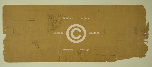 Auditorium Building, Chicago, Illinois, Plaster Details for Vestibule Arch, c. 1887. Creator: Adler & Sullivan.