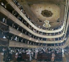 Auditorium in the Old Burgtheater, Vienna 1888. Artist: Gustav Klimt
