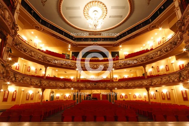 Auditorium of the Grand Theatre, Swansea, South Wales, 2010. Creator: Peter Thompson.