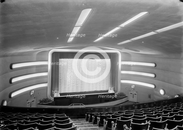 Auditorium of the Odeon, Claremont Road, Surbiton, London, c1934. Artist: J Maltby