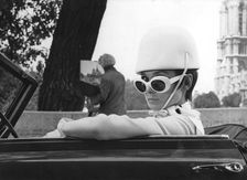 Audrey Hepburn (1929-1993) during filming of How to Steal a Million Paris, 1965. Creator: Unknown
