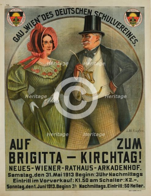 Auf zum Brigitta-Kirchtag - Deutscher Schulverein, 1913. Creator: Kupfer, Johann Michael (1859-1917).