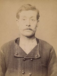 Augendre. Ernest. 37 ans, né à St-Pierre le Moutier (Nièvre). Maçon. Anarchiste. 1/3/94., 1894. Creator: Alphonse Bertillon